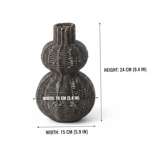 Vase en osier rustique pour centre de table de ferme bohème - 4