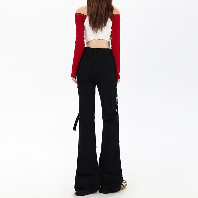 Autumn and Spring Work Pants for Women,Long Jeans