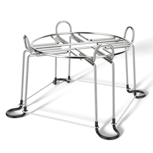 Gravity-Fed Water Filter System Stand Detachable Filter Stand Fitted with Berkey Big Stainless Steel Platform with Rubberized Non-Skid Feet Anti-deformation Hooks and Storage Bag 9 Diameter 6 Tall