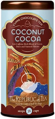 The Republic of Tea Cuppa Chocolate Coconut Cocoa Herbal Tea, 36 Count