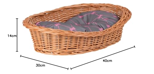 Panier pour chien en osier gris 40x30 e-wicker24 corbeille - 8