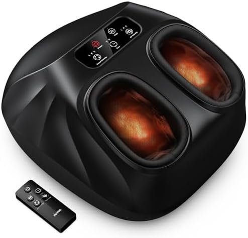RENPHO Großformat Fußmassagegerät mit Wärme, Fussmassagegerät Elektrisch | Shiatsu-Rollen für Fußsohle, Luftkompression für Fußrücken und Ferse, Fußgewölbeheizung, Geschenke für Mä