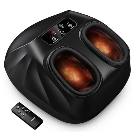 RENPHO Foot Massager Machine with Heat [2026 Upgraded], Shiatsu Foot Massager for Neuropathy, Plantar Fasciitis Massager for Men Women, Up to Size 14, FSA Eligible HSA Store Eligible Massager, Black