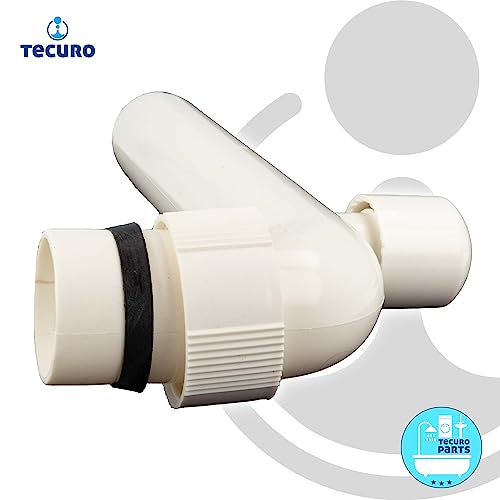 Tecuro gomito tubo a muro con aeratore - PP Bianco...