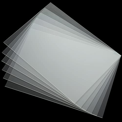 DAJAVE Lot de 12 plaques en verre acrylique A4 - 297 x 210 x 1 mm - Plaque acrylique A4 transparente - Plexiglas de 1 mm - Plexiglas transparent sur mesure