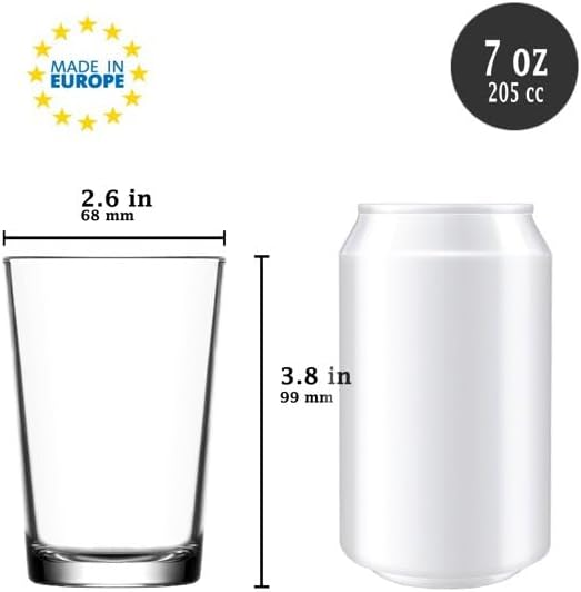 Miniatura 2 de Lav - Juego de 6 vasos de agua de diseño duradero, juego de vasos de agua y jugo, 6 piezas, gran juego de cristalería, vasos de vidrio transparente
