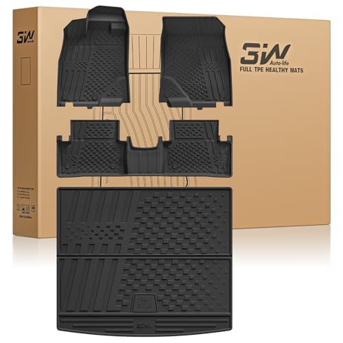 3W Fußmatten und Kofferraumwanne für Peugeot 3008 III 2024-2026, Nur für Hybrid, Peugeot 3008 Thorex™ Allwetter Maßgeschneiderte Fussmatten und