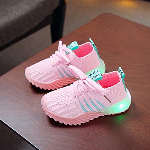IWIHMIV Non Slip Baby Shoes Kid Running Shoes Girls Boys Light Up Sports Shoes Casual Breathable Athletic Running Shoes2