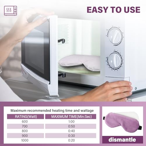 Aroma Season Warm Eye Compress For Dry Eyes, Moist Heat Flaxseed Lavender Scent Microwave Heating Mask for Dry Eyes, Stye, Belpharitis, MGD, Migraine Headache Relief (Purple) - Image 7