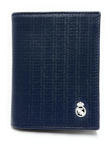 LUGUPELL Portefeuille officiel du Real Madrid - Cuir 100 % légitime avec protection RFID, design exclusif avec design RM. Cadeau pour homme., multicolore, De...