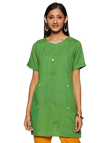 Zemyra Women’S Cotton A-Line Kurta (Ss20H1D31_Green_Small)