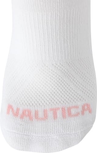 Image of Nautica Women's Quarter Cut Moisture Control Athletic Socks with Cushioned Comfort (12 Pack)