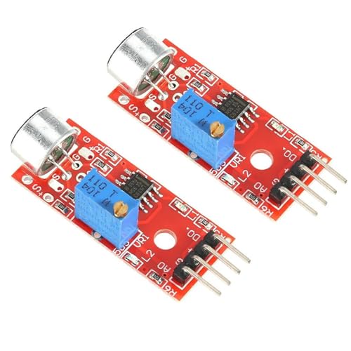 2 módulos de detección de sonido KY037 versátiles para sistemas de ruido y activados por voz de CC 4 V a 6 V