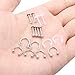 Dyknasz 16Pcs Surgical Steel Lip Rings Clear Diamond CZ Labret Studs Tragus Horseshoe Ring Helix Hoop Earring Body Jewelry Piercing Retainer for Women Men 16 Gauge 8mm Silver-Tone