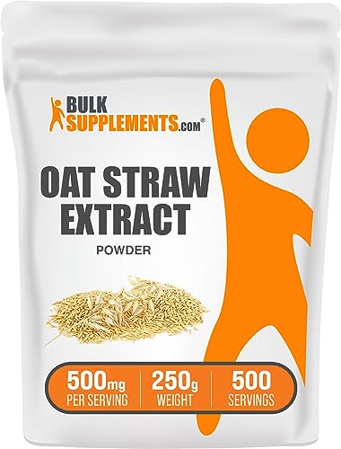 Extracto de paja de avena Bulksuplements (Avena Sativa) en polvo, 250 Gram