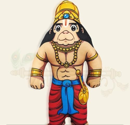 Image of Ram Darbar Soft Toy Set with Ravan - Lord Ram, Sita, Hanuman, Lakshman & Ravan Plush Dolls for Kids | Baby-Safe Ram Pariwar Stuffed Toys for Home Decor, Pooja Room & Gifting
