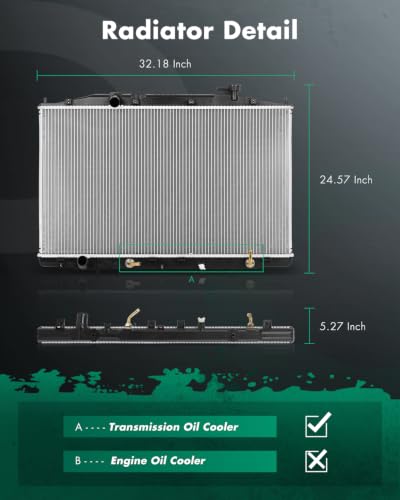Image of SCITOO 13208 Radiator Aluminum for Honda for Odyssey 2011-2018 3.5L