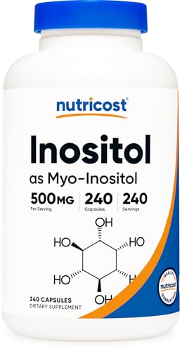 Nutricost Inositol Capsules 500mg 240 Capsules - Veggie Capsules Non-GMO Gluten Free (Myo-Inositol)