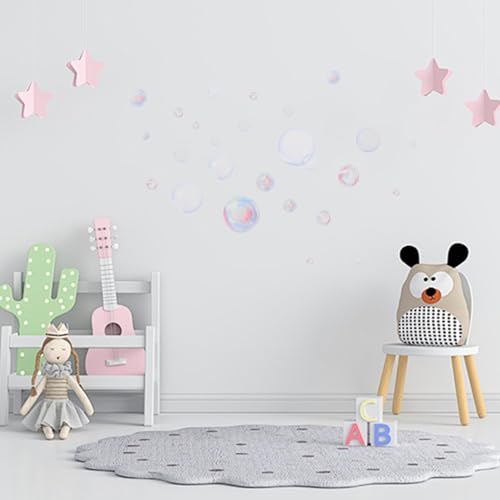 Vinilos decorativos de burbujas para pared baño 2 láminas miniatura 3