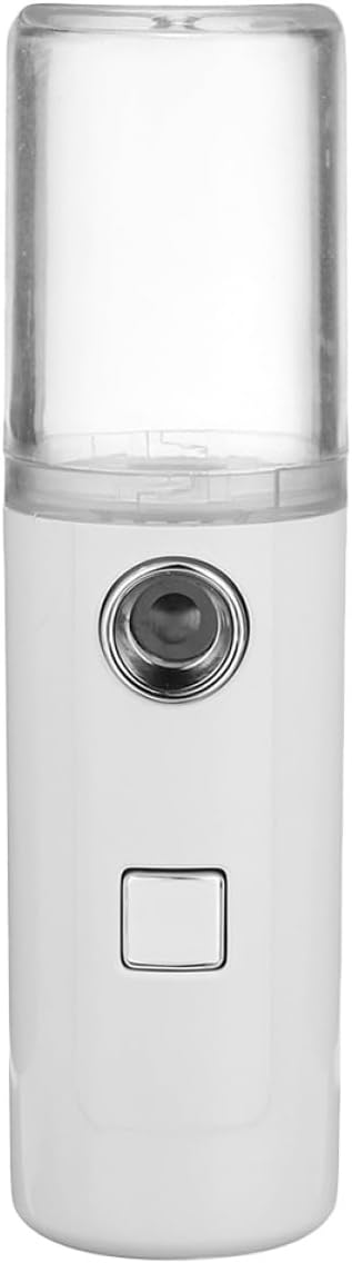 Mikinona Portable USB Charging Nano Facial Steamer with Ultrafine Mist Spray White Handheld Face Humidifier for Skin Hydrating Pore Cleaning and Skincare Maintenance