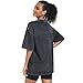3 Pack Womens Washed Vintage Oversized T-Shirt Baggy Workout Tops Short Sleeve Cotton Tshirts Streetwear Boyfriend Tee(W-BGCFBK,m)