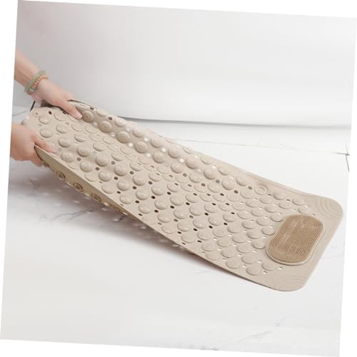 Alfombrilla antideslizante exfoliante de PVC con ventosas para masaje en la ducha 4