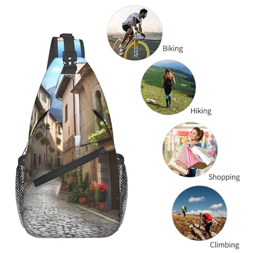 Bolso cruzado diagonal para pecho estilo sport negro miniatura 6