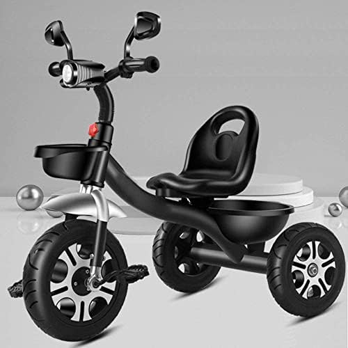 Stroller Wagon Tricycle Trike Childrens Cycling Tricycle, Kids’ Riding Pedal Cars Light power baby carriage Pedal Trike, Training Bike with Rubber freewheel/music light,for 1-3-6 Years Old Boys Gir ov