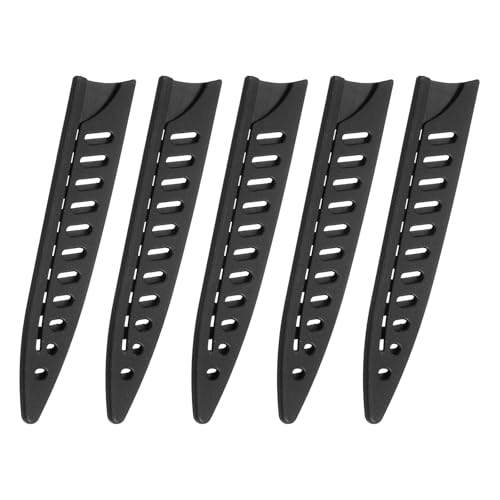 QUARKZMAN 5 Stück Messerscheiden Klingenabdeckungen Messerschutz Für 5' Universalmesser Schutzabdeckung Universelle Klingenscheide Für Küche Schwarz
