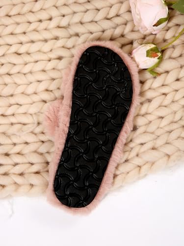 Slippers for Women Memory Foam Faux Fur Open Toe Slide Slipper Shoes House Bedroom Comfy Trendy Gift Slippers4