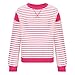 Oversized Sweatshirt for Women Fashion Preppy Color Block Striped Long Sleeve Pullover Top Teen Girls Y2k Fall Outfits Pink