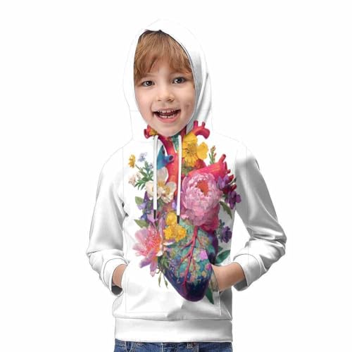 Pulls enfants anti-transpiration à motif fleurs 3D avec sweat-shirts à capuche