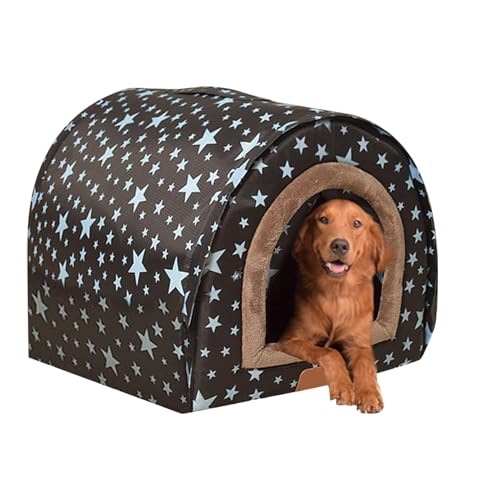 暖かい犬小屋屋内 - ポータブル犬用ベッド、屋内犬用シェルター | 犬小屋ドア付きポータブル犬小屋 ドア付き居心地の良いペットハウス 快適で安全な空間 洗える犬用ハウス 家庭用 屋外