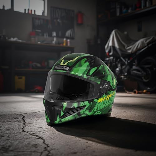 Image of Steelbird SBH-25 Rudra Agni ISI Certified Full Face Graphic Helmet for Men