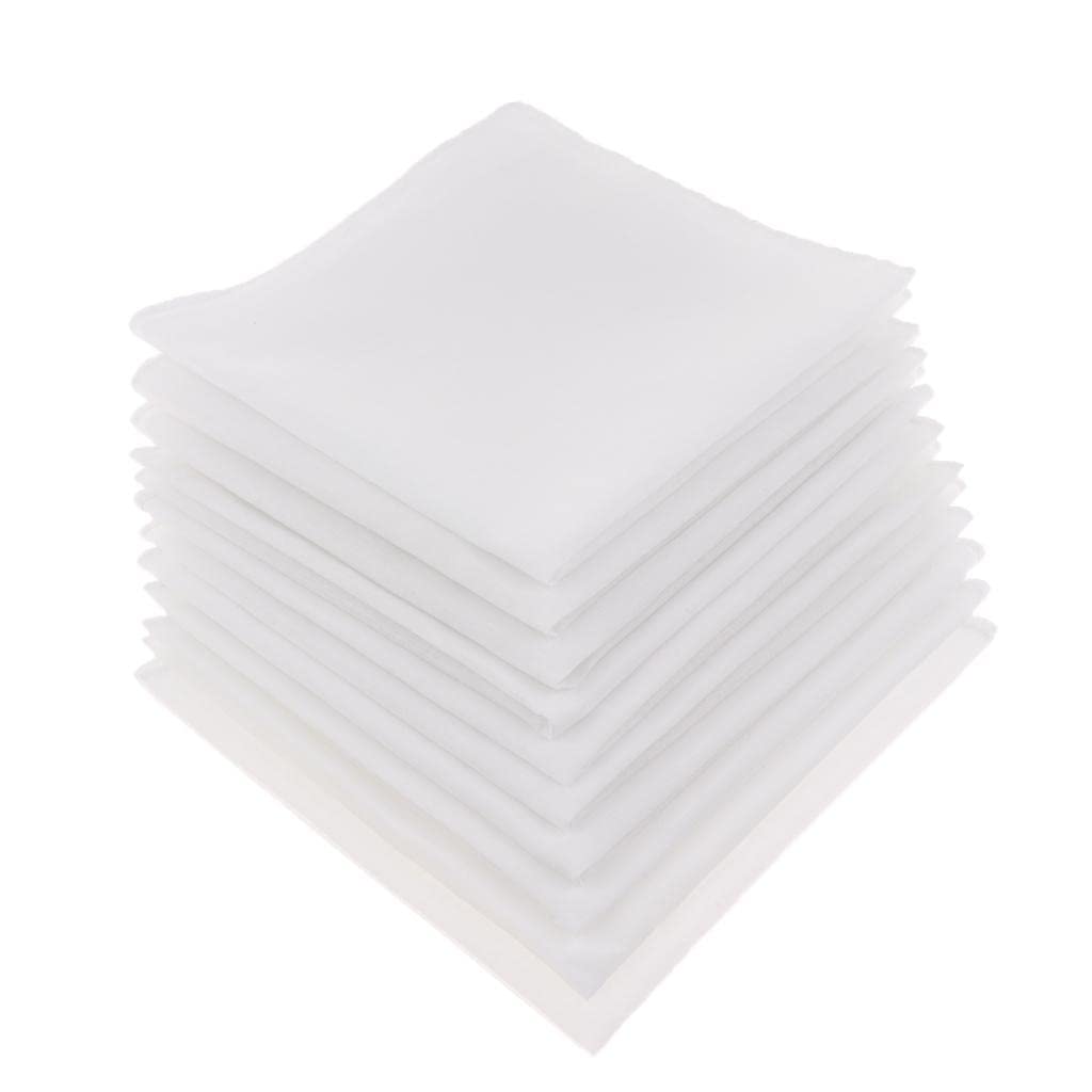 10 Pack Mens Handkerchiefs 100% Cotton Classic Hankies-image-44