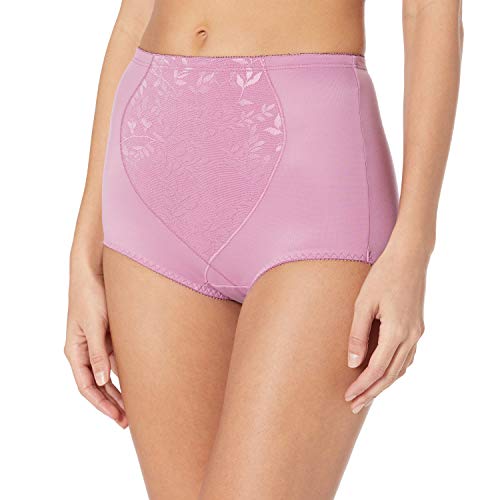 Bali Women's Shapewear Tummy Panel Brief Firm Control 2-Pack, Greenhouse Lavender/Sandshell Jacquard, X