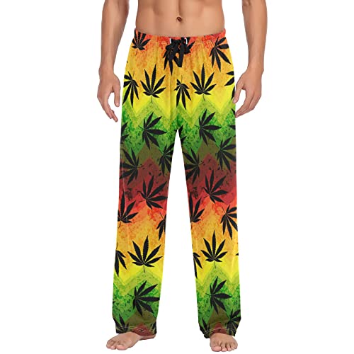 Men's Pajama Pants Bats Halloween Sleep Lounge Pants Pajama Bottoms Pj Pants with Drawstring & Pockets