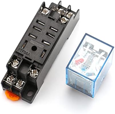 Baomain General Purpose Power Relay LY2NJ AC 36V Coil 8 pin terminal with DIN Rail PTF08A Socket Base