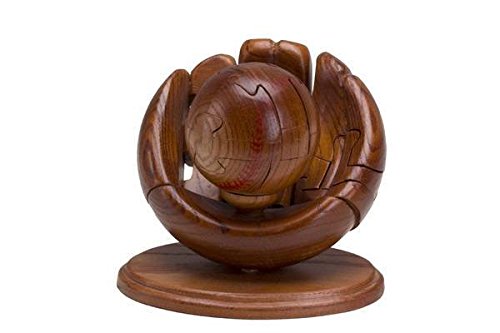 Chh 6140 4.5 Inch Wooden Baseball And Glove 3D Puzzle, Dark Wood Finish #TOP17