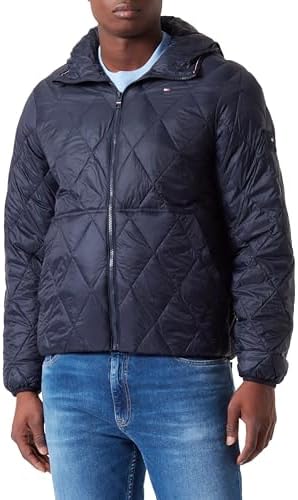 Tommy Hilfiger Herren Steppjacke Übergangsjacke, Blau (Desert Sky), XS