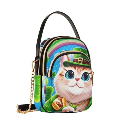 Women over Shoulder Purse Fun Chain Strap Wallet Phone Purse Quilted Ladies Crossbody Satchel Bag St2