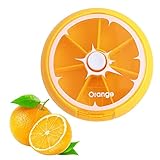 Ranvi Portable Pocket Swivel Pill Box 7 Days Weekly Pills Vitamin Small Jewelry Container Storage Dispenser, Cute Fruit Style(Yellow)