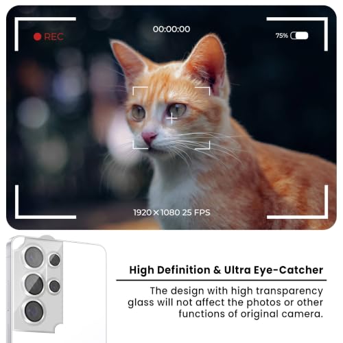Image of ArmourPro Camera Lens Protector for Samsung Galaxy S26 Ultra with Auto Alignment Installation Frame, AR+AF Coated Tempered Glass Camera Rings, Anti-Scratch, Case Friendly | Silver
