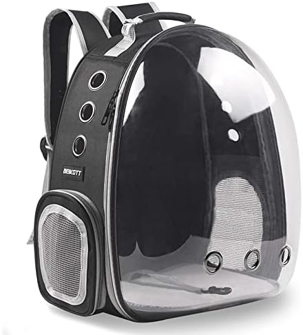BEIKOTT Cat Backpack Carriers Bag, Dog Backpack, Pet Bubble Backpack for Small Cats Puppies Dogs Bunny, Airline-Approved Ventilate Transparent Capsule Backpack for Travel, Hiking and Outdoor Use
