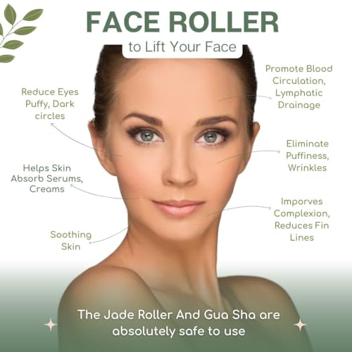 Image of Ice Roller,Face Stone Roller Massager with Gua Sha Jade Roller Stone and 3D Massager Roller Set Facial Combo For Skin Eye Body Ice Cube Roller Women Men Reusable (Pack of 1)