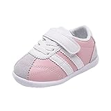  DEBAIJIA Bebé Primeros Pasos Zapatos 3-18M Niños Zapatillas Deporte Infantiles Suave Suela Transpirable Ligeroe Niña Niño Antideslizante 19 EU Rosa
