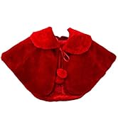 Hotshawl Girl's Winter Warm Cape Faux Fur Wraps Cape Sweet Princess Shoulder Capes