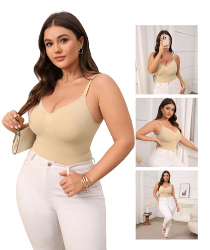 Image of Women's Strapless Shapewear Bodysuit for Women Tummy Control Shapewear, Seamless Body Shaper with Removable Straps