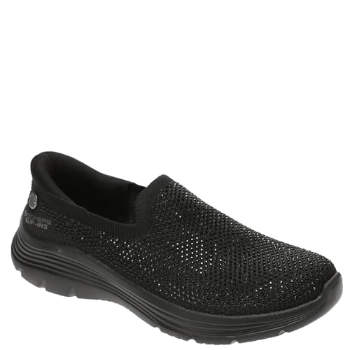 Skechers x Martha Stewart Slip-Ins: Bedford-Genuine Gem Women's Slip On, 6 B(M) US, Black-Black