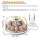 Inkubator Hühner Vollautomatisch, Brutmaschine 12 Eier-Brutapparat mit Display, Temperaturregelung Ei Inkubation Hatcher für Hühnergans, Ente, Taube, Wachtel, Vogel (12 Eier)